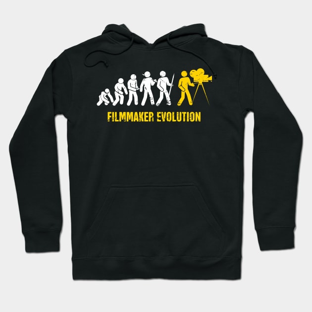 Funny Filmmaker Evolution Hoodie by MeatMan